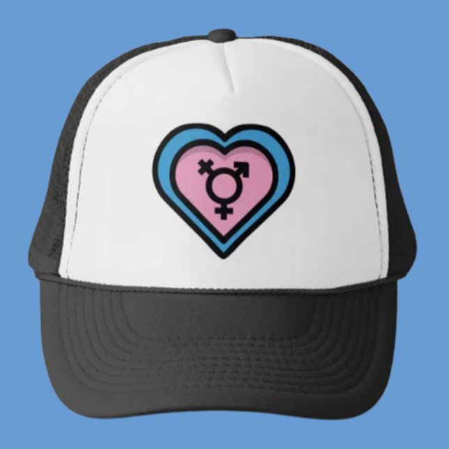 Hjärtat i Truckerkepsen för transPride Keps (Skapare uppladdad)