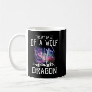 Hjärtat i Vargens själ på en drake - Varg Warrior Kaffemugg