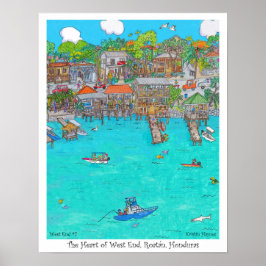 Hjärtat i Västerns ände nr 7, Roatan, Honduras Poster