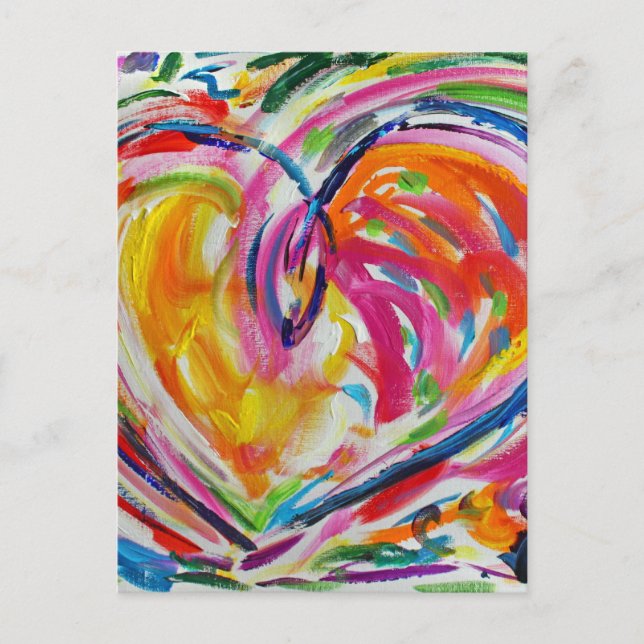 Hjärtat i vykort för Joy Personlig (Framsida)