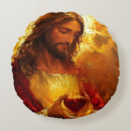 Hjärtat Jesu Rund Kudde