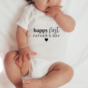 Hjärtat lycklig första Fars dag - Baby T Shirt