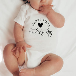 Hjärtat lycklig första Fars dag - Baby T Shirt