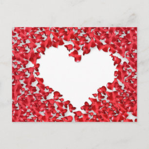 Hjärtat Made of Ro Petals Vykort