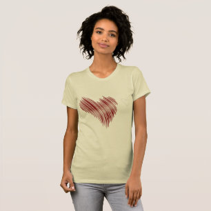 Hjärtat Minimalistisk T-Shirt - Modern Texturerad