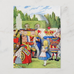 HJÄRTAT OCH ALICE I WONDERLAND VYKORT