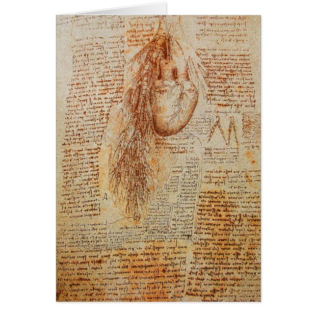 Hjärtat och Bronchial Arteries Parchment Hälsningskort (Framsidan)