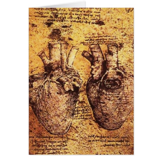 Hjärtat och dess blodkärl hälsningskort (Framsidan)