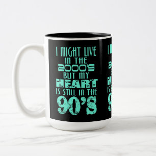 Hjärtat på 90-talet Två-Tonad mugg