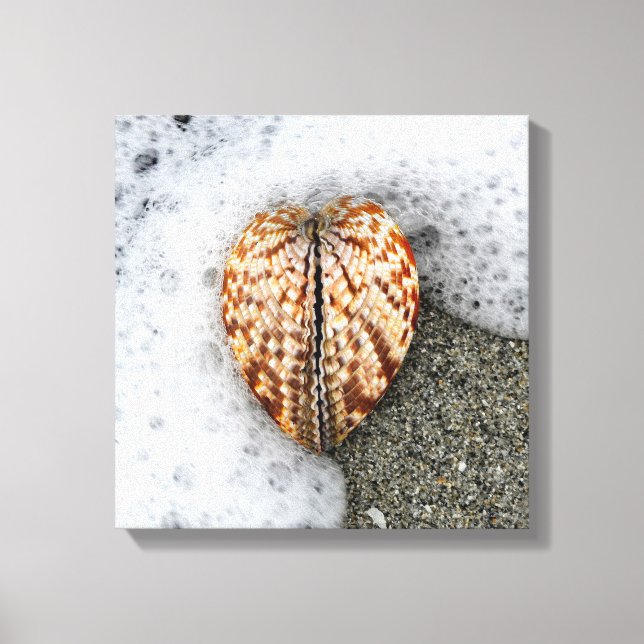 Hjärtat på Beach Canvastryck (Framsida)