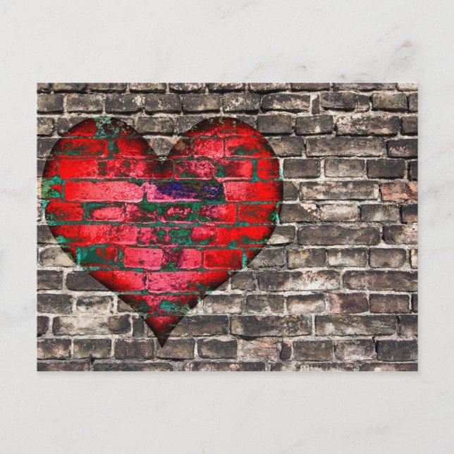 Hjärtat på muren vykort (Framsida)