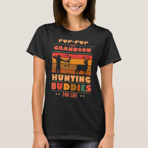 Hjärtat POP-POP Grandson Buddies for Life Huntin T Shirt