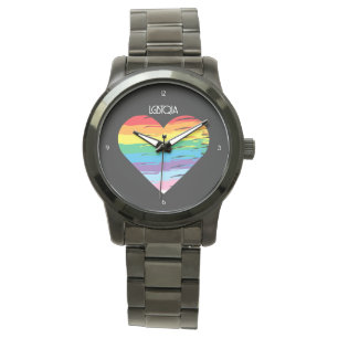 HJÄRTAT, Pridet Rainbow Kärlek Armbandsur