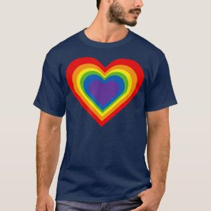 Hjärtat Regbåge Lesbisk Gay pride Month Transgende T Shirt