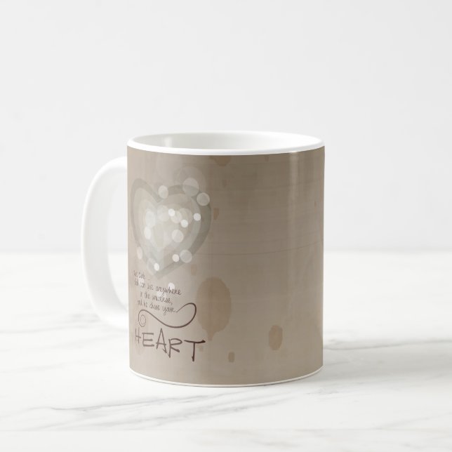 Hjärtat religiös uppmuntran, Grunge Kaffemugg (Framsida vänster)