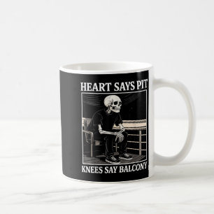 Hjärtat säger T Knäna säger Balkong Roligt Konsert Kaffemugg