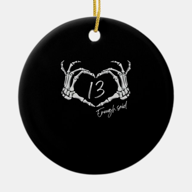 Hjärtat Skeleton Hand Classic Julgransprydnad Keramik (Framsidan)