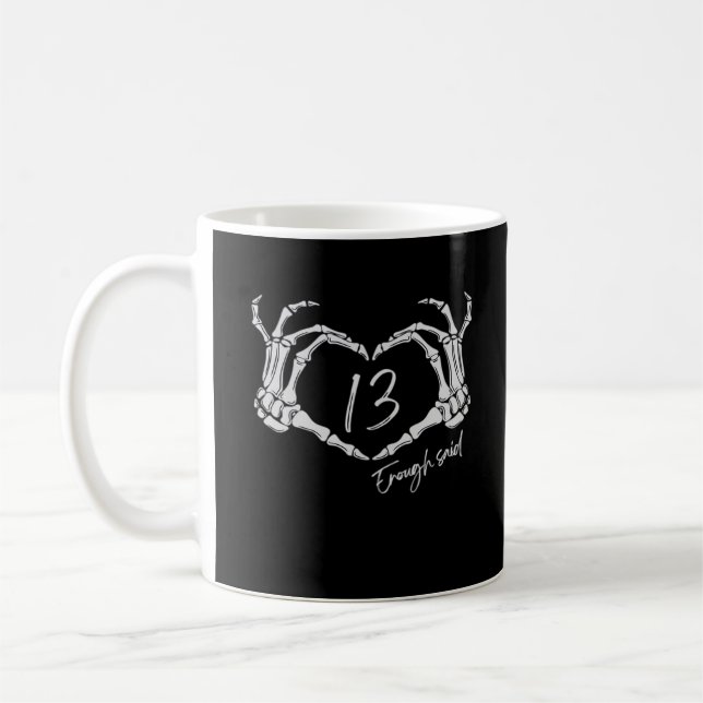 Hjärtat Skeleton Hand Classic Kaffemugg (Vänster)