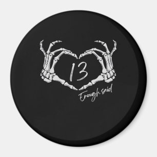 Hjärtat Skeleton Hand Classic Magnet