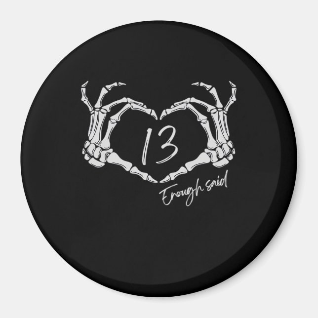 Hjärtat Skeleton Hand Classic Magnet (Framsidan)