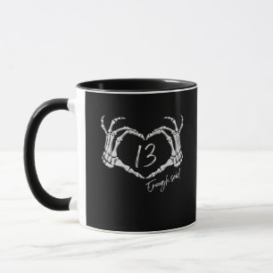 Hjärtat Skeleton Hand Classic Mugg