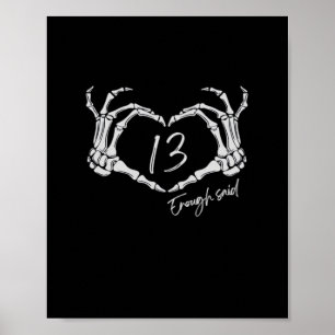 Hjärtat Skeleton Hand Classic Poster