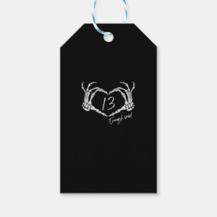 Hjärtat Skeleton Hand Classic Presentetikett