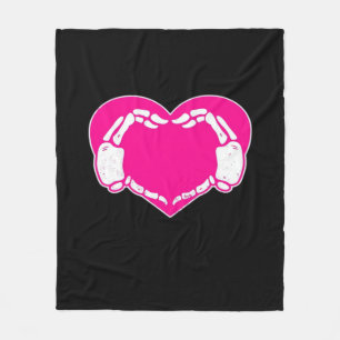 Hjärtat Skeleton Händer gotiic Valentine Classic Fleecefilt