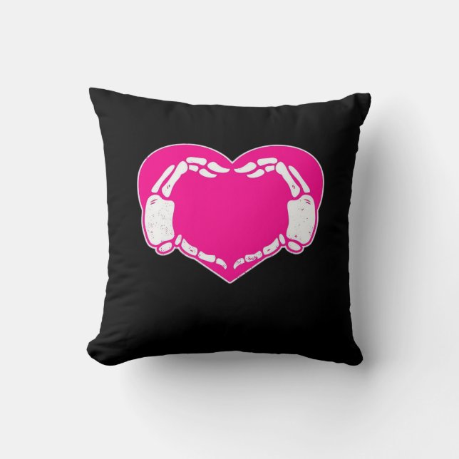 Hjärtat Skeleton Händer gotiic Valentine Classic Kudde (Framsida)