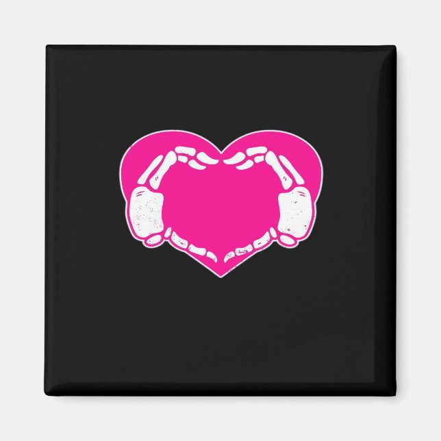 Hjärtat Skeleton Händer gotiic Valentine Classic Magnet (Framsidan)