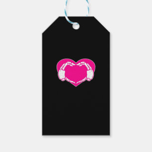 Hjärtat Skeleton Händer gotiic Valentine Classic Presentetikett