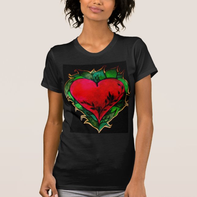 hjärtat-skjorta tee shirt (Framsida)