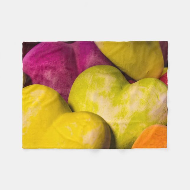 Hjärtat, sött hjärta.. fleecefilt (Framsidan (Horisontell))