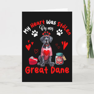 Hjärtat Stals Av Min Grand Danne Valentine Hund Äg Kort