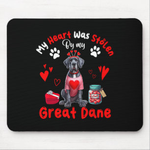 Hjärtat Stals Av Min Grand Danne Valentine Hund Äg Musmatta