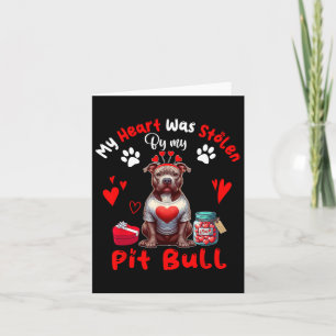 Hjärtat Stals Av Min Pit Bull Alla Hjärtans Dag Hu Kort