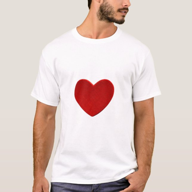 Hjärtat T- Shirt T Shirt (Framsida)