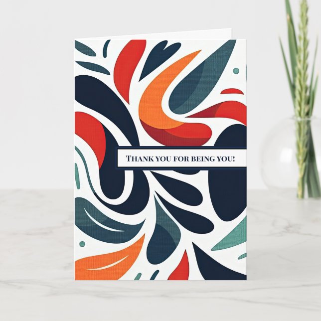 Hjärtat: "Tack för att du är du", kort 1 (Framsida)