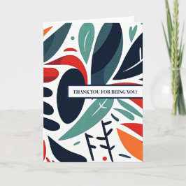 Hjärtat: "Tack för att du är du" kort alternativ 2