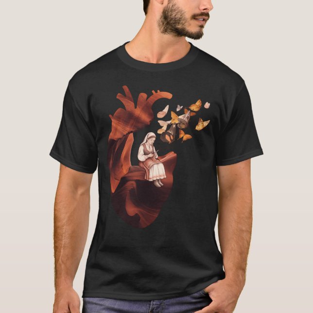 Hjärtat talar i viskningar t shirt (Framsida)