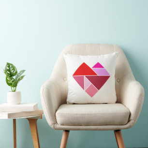 Hjärtat Tangram Kudde