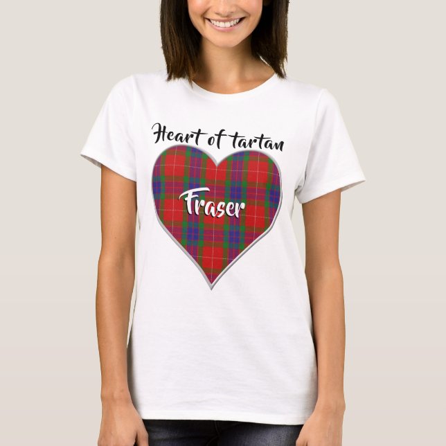Hjärtat Tartan Klan Fraser Play T Shirt (Framsida)