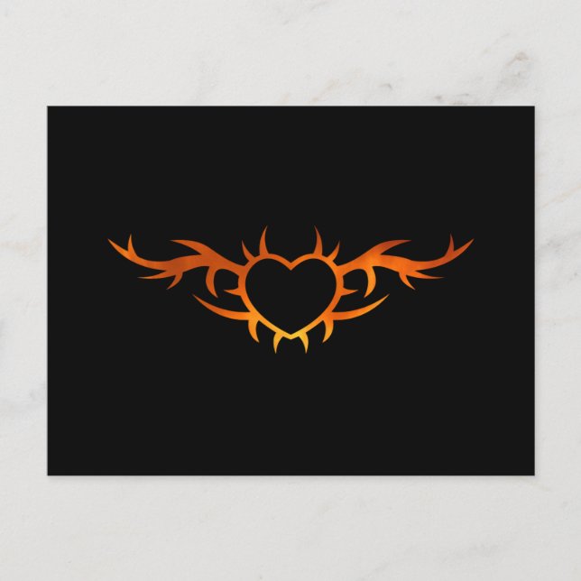 Hjärtat tatuering vykort (Framsida)