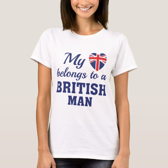 Hjärtat tillhör britter t shirt (Framsida)