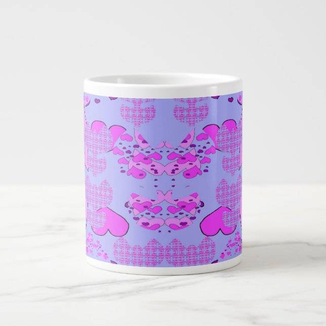 Hjärtat Tulpaner Jumbo Mugg (Framsidan)