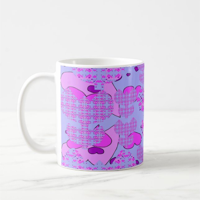 Hjärtat Tulpaner Kaffemugg (Vänster)