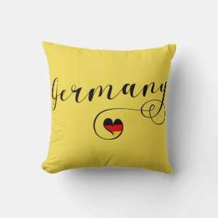 Hjärtat Tyskland Pillow, tyska Kudde