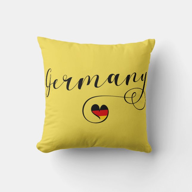 Hjärtat Tyskland Pillow, tyska Kudde (Framsida)