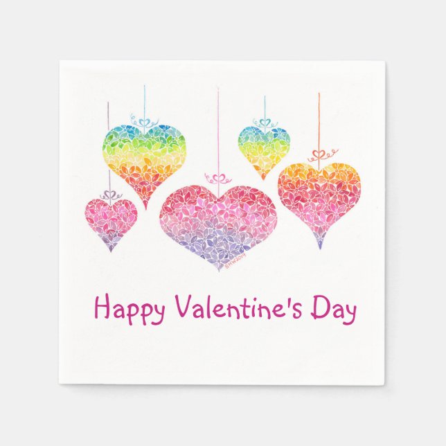 Hjärtat Valentineser Pappersservett (Framsidan)