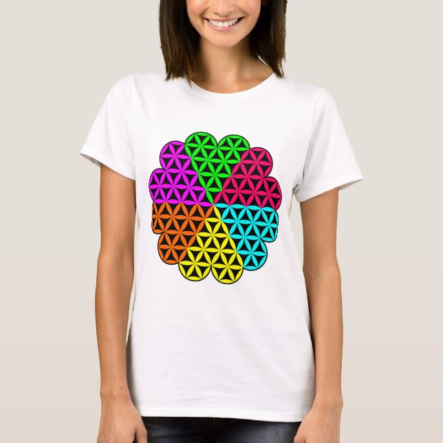 Hjärtat x 6 - Hjärtblomma - Vector T Shirt (Framsida)